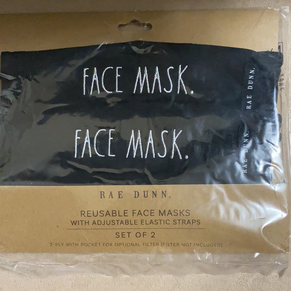 Brand New Rae Dunn Reusable Face Masks